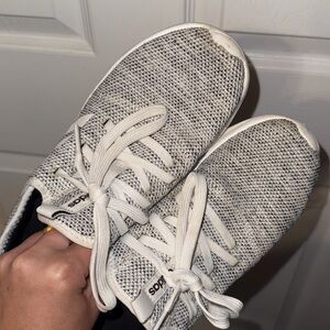 Adidas Gray and White Sneakers with Knit Design